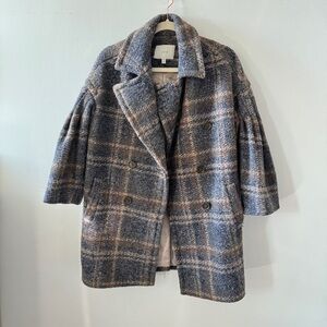 Joie plaid oversized coat size XXS=US2